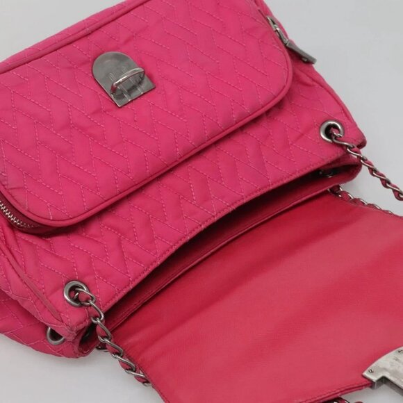 PRADA Chain Shoulder Bag Nylon Pink Auth - Picture 8 of 16